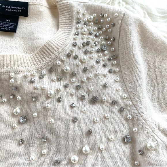 100% cashmere sweater with jewels Perfect - Picture 2 of 5